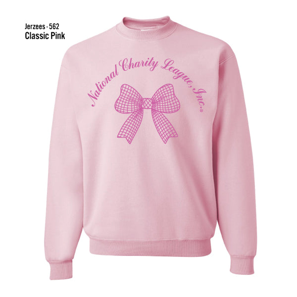 National Charity League Southlake Chapter "Bow" Jerzees Nublend Fleece Crew Sweatshirt
