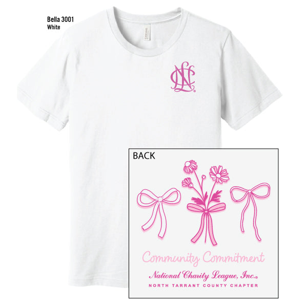 National Charity League North Tarrant County "Community Commitment" Bella Canvas Unisex Jersey Tee