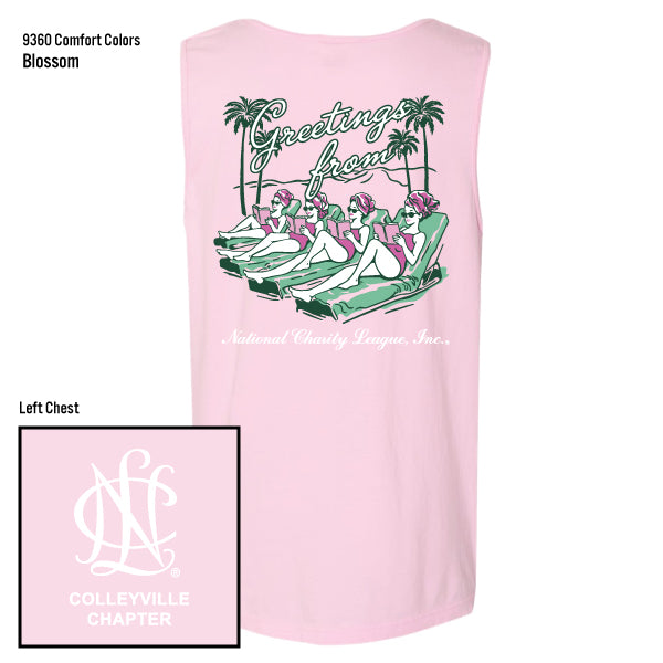 National Charity League Colleyville Chapter "Greetings" Comfort Colors Tank