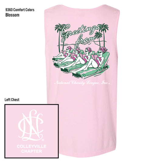 National Charity League Colleyville Chapter "Greetings" Comfort Colors Tank