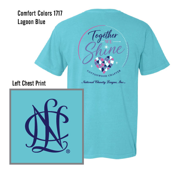 National Charity League Cottonwood Chapter "Together We Shine" Comfort Colors Tee