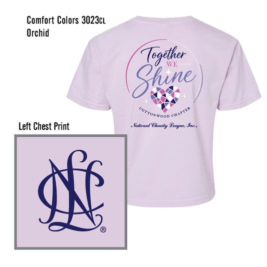 National Charity League Cottonwood Chapter "Together We Shine" Comfort Colors Boxy Tee