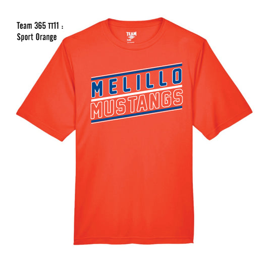 Melillo Middle School "Melillo Mustangs Slant" Team 365 Zone Performance Tee