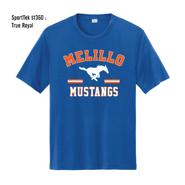Melillo Middle School "Melillo Mustangs Stripes" Sport-Tek Competitor Tee