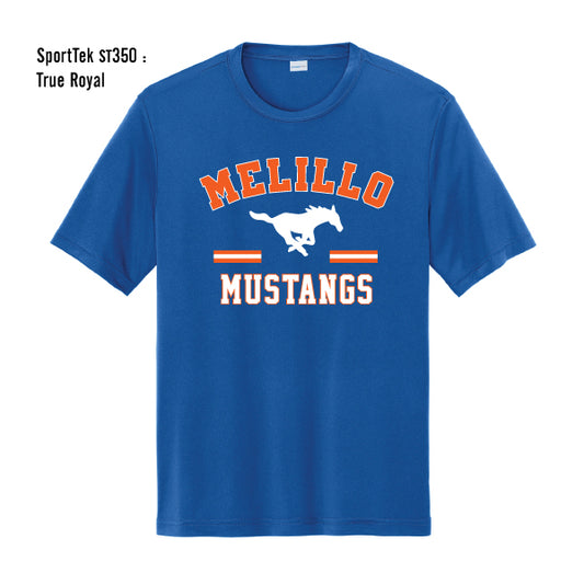 Melillo Middle School "Melillo Mustangs Stripes" Sport-Tek Competitor Tee