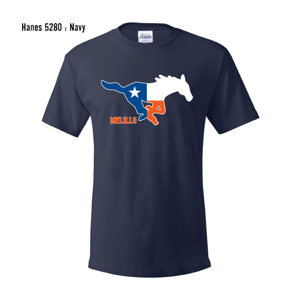 Melillo Middle School "Texas Flag Mustang" Hanes Essential Tee