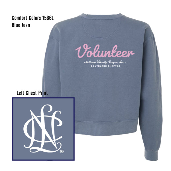 NCL Southlake Chapter "NCL Volunteer" Comfort Colors Crew Sweatshirt