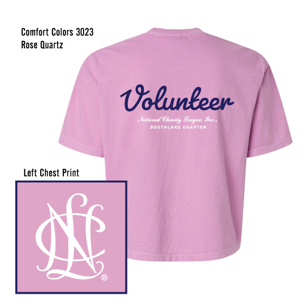 NCL Southlake Chapter "NCL Volunteer" Comfort Colors Boxy Tee